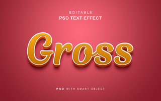 bewerkbare bruto tekst stijl effect psd