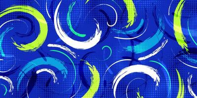 Abstract Brush Background with Sporty Style and Halftone Effect. Brush Stroke Illustration for Banner, Poster, or Sports Background. Scratch and Texture Elements For Design vector