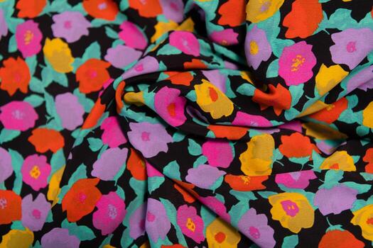 colección de de moda telas muestras de diferente natural telas para de coser un Moda colección de ropa. grande selección de telas en el Tienda o Sastre depósito. foto