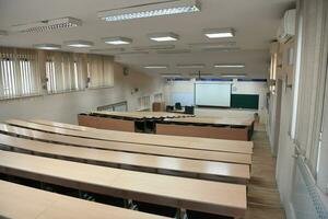 empty classroom view photo