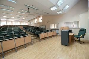 empty classroom view photo