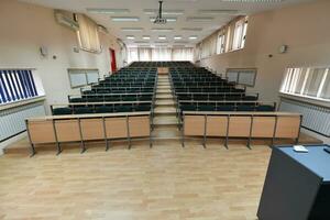 empty classroom view photo