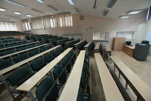 empty classroom view photo