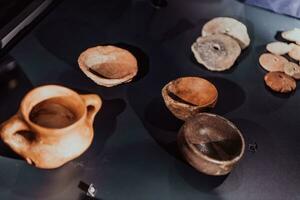 Old traditional Macedonian kitchen items on display in the museum photo