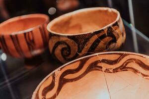 Old traditional Macedonian kitchen items on display in the museum photo