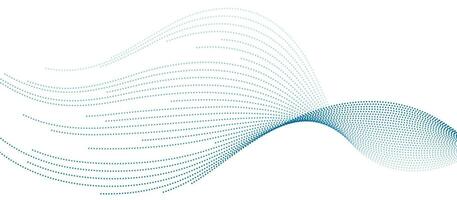 azul mínimo ondulado punteado líneas resumen futurista tecnología antecedentes vector