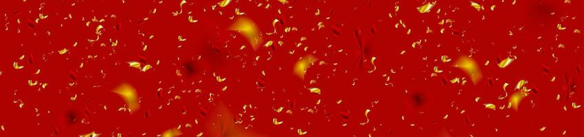 Golden and red glitter confetti abstract deluxe background vector