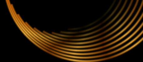 Bronze smooth round lines abstract geometric banner design vector