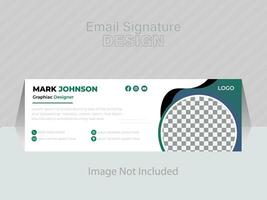 Professional Email Signature Template Modern and Minimal Layout. vector