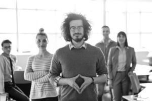 Portrait of young casual businessman photo