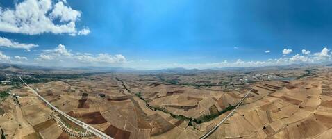 Farm fields Background Texture 4 K Aerial View 4K Turkey Antalya photo