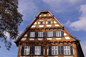 half-timbered houses in germany photo