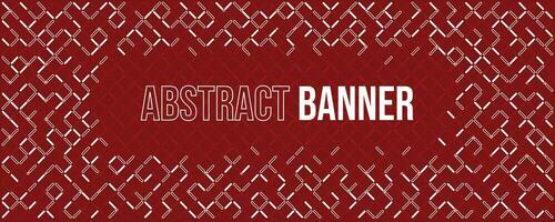 Red and White Minimal Abstract Banner vector