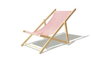 Relax on tropical beach in the sun on deck chairs. photo