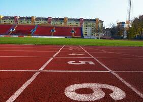 vista de la pista de atletismo foto