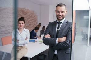 business people group at office photo