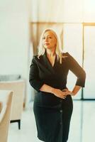 Portrait of a senior businesswoman in a modern corporation. Selective focus photo