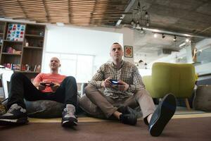 startup Office Workers Playing computer games photo