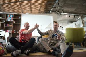 startup Office Workers Playing computer games photo