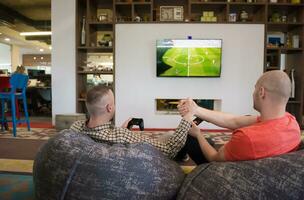 startup Office Workers Playing computer games photo