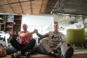 startup Office Workers Playing computer games photo