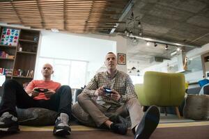 startup Office Workers Playing computer games photo