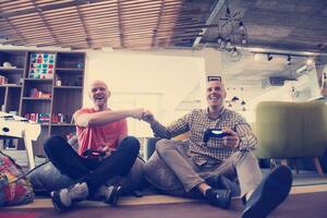 startup Office Workers Playing computer games photo