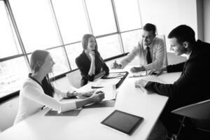 business people in a meeting at office photo