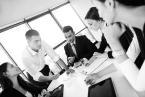 business people in a meeting at office photo