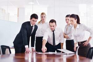 business people in a meeting at office photo