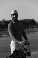 golfer  portrait at golf course photo