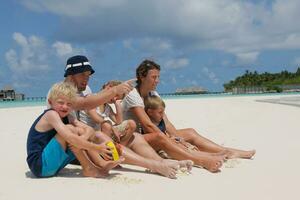 happy family on vacation photo