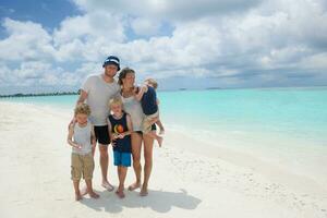 familia feliz de vacaciones foto