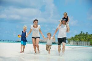 happy family on vacation photo