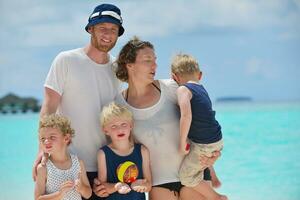 happy family on vacation photo