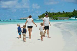 happy family on vacation photo