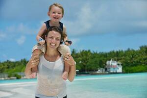 happy family on vacation photo