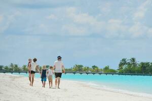 happy family on vacation photo