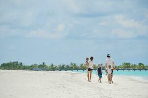 happy family on vacation photo