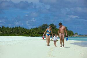 happy family on vacation photo