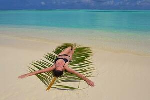 happy woman at summer photo