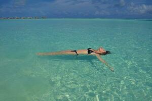 happy woman at summer photo