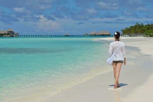 happy woman at summer photo