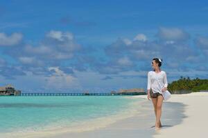 happy woman at summer photo