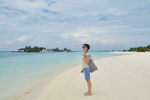 happy woman enjoy  summer time photo