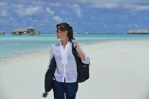 happy woman at summer photo