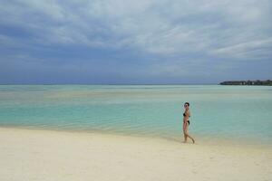 happy woman enjoy  summer time photo