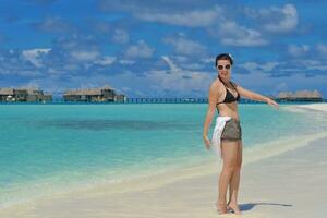 happy woman at summer photo
