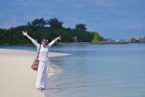 happy woman at summer photo