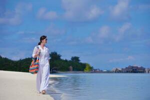 happy woman at summer photo